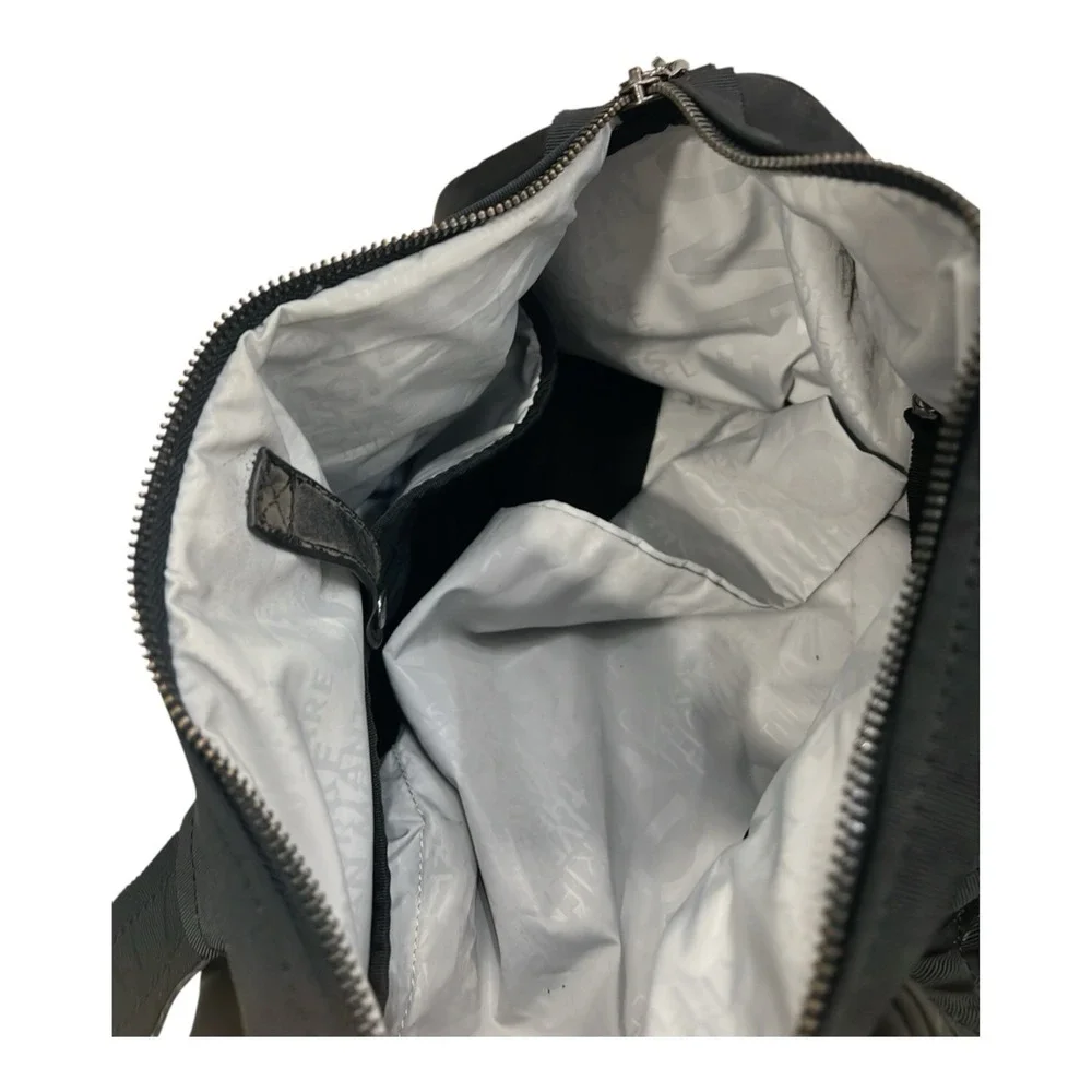 Lululemon Black Nylon Duffel Gym Travel Bag Shoulder Strap Logo Tote Bow